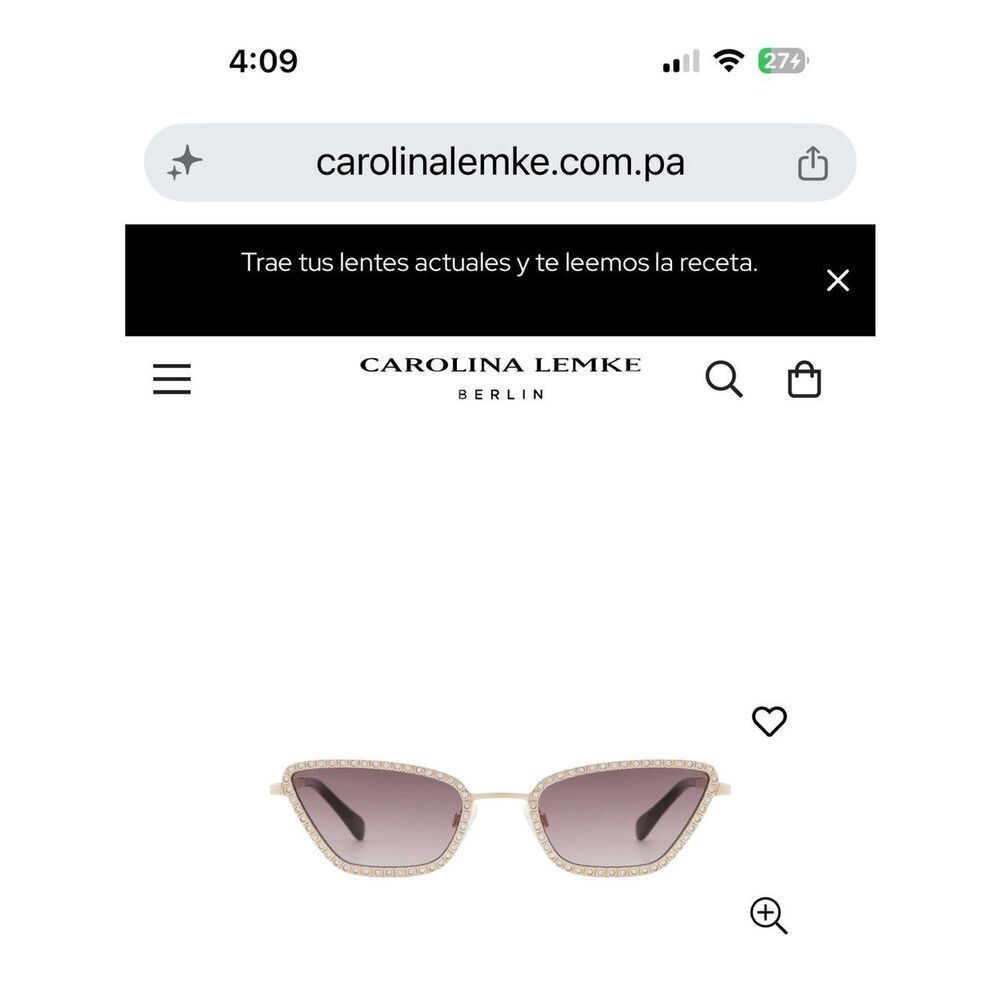 Carolina Lemke of Berlin Twiggy retro sunglasses NIB